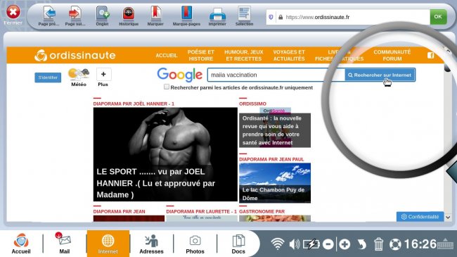 rechercher sur internet