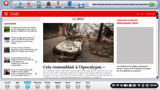 page internet traduite