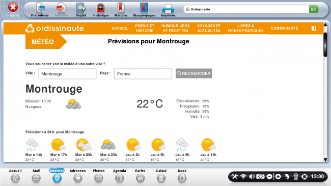 météo pour ma ville