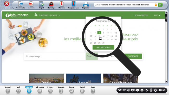 choisir la date du restaurant