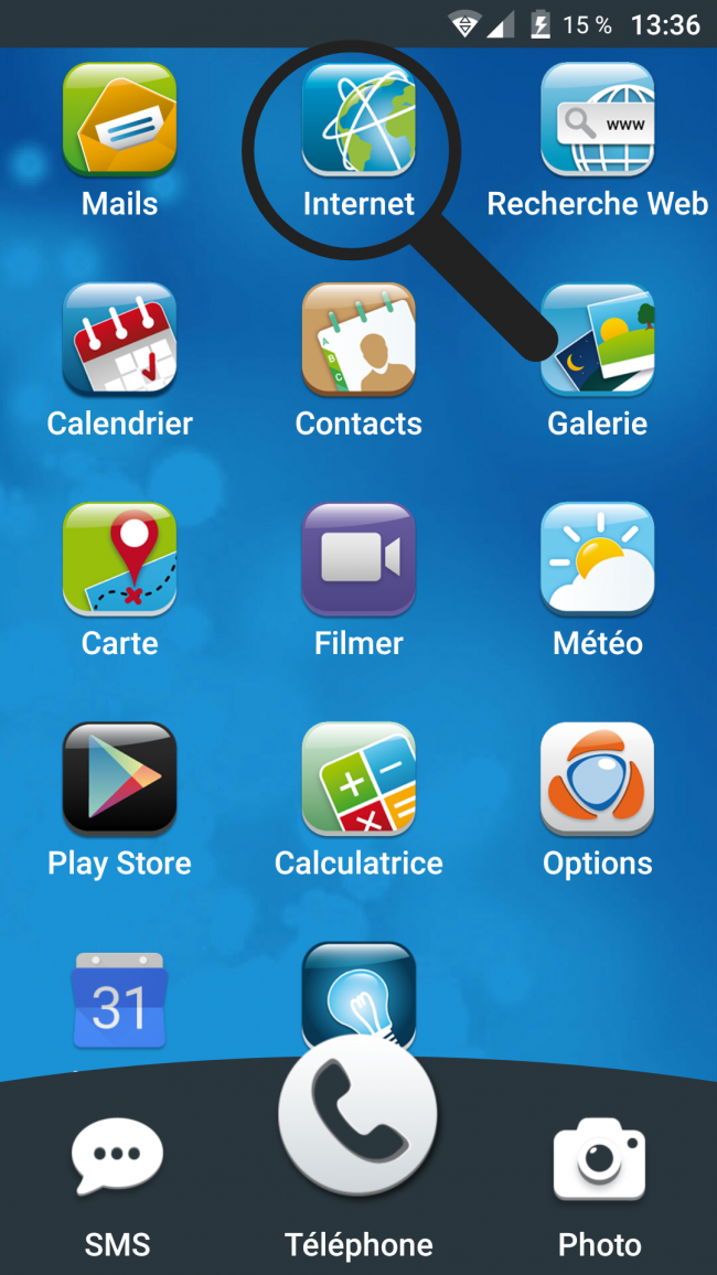 cliquer sur internet