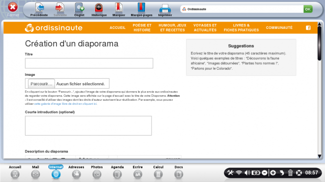 création de son diaporama