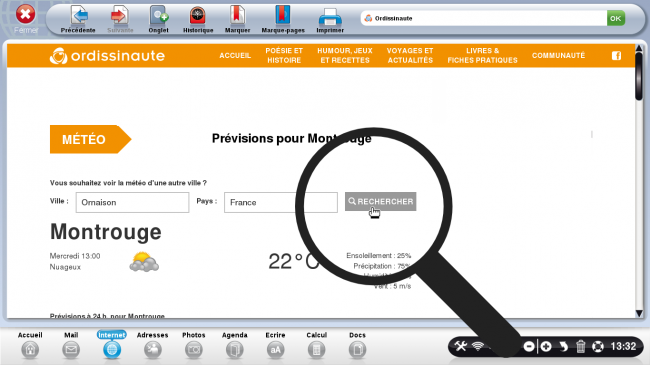 cliquer sur rechercher