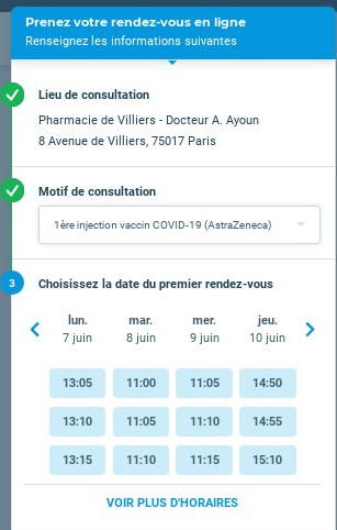 choisir la date de la premiere injection