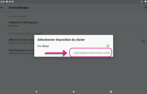 configurer le clavier physique