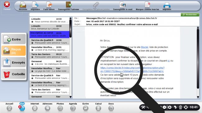 lire son mail de confirmation