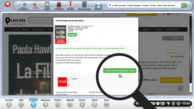 revenir sur le site