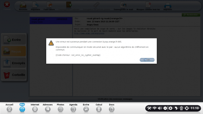 problème mails Orange