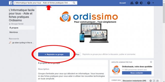 groupe facebook Ordissimo