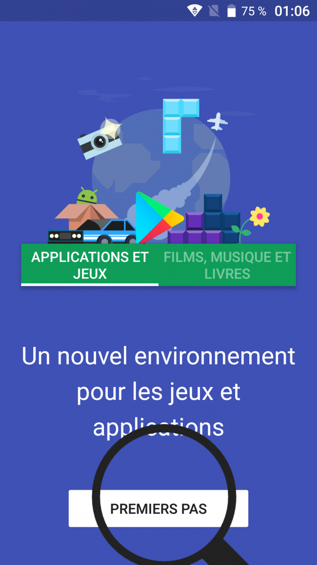 utiliser le playstore pour la première fois