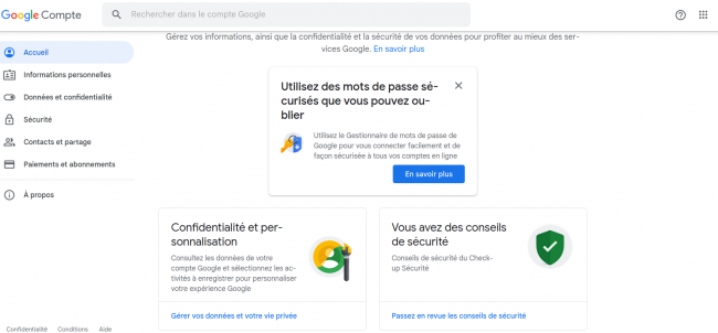 sécurité gmail