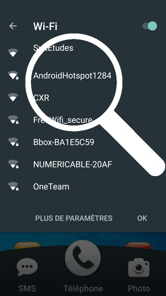 sélectionner le réseau