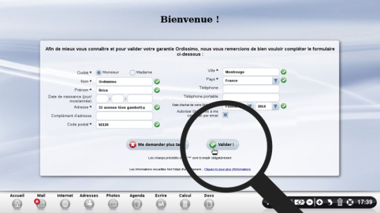 Renseigner ses informations personnelles
