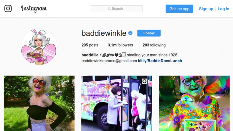Baddie Winkle sur Instagram