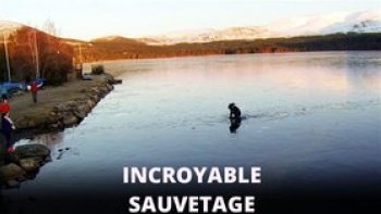 
Un chien a été sauvé de façon spectaculaire alors qu'il s'est retrouvé dans un lac complètement gelé. Faisant preuve d'un courage exceptionnel son maître n'a pas hésité un seul instant à plonger dans l'eau surgelé afin de lui porter secours.
