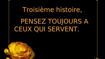 Ce magnifique diaporama avec de belles histoires nous est proposé par notre amie ordissinaute Doris. Quatre histoires nous sont présentées qui ont toutes un point en commun, une belle leçon de vie.