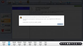Bonjour à tous,
Merci d'avoir signalé le message d'erreur concernant la réception des Mails Orange sur votre Ordissimo. Malheureusement, le serveur d'Orange rencontre quelques problèmes en ce moment. Le message "Une erreur est survenue pendant la connexion a pop.Orange.Fr.995" s'affiche alors lorsque vous essayez de recevoir vos mails. 