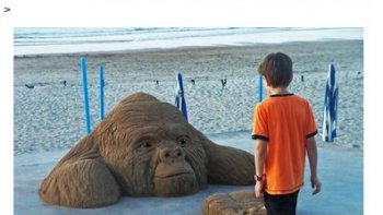 ORIGINALITÉ ET  TALENT  POUR   DES   SCULPTURES ÉPHÉMÈRES...
d' Andoni Bastar­rika ...


