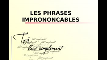 Vous connaissez tous cette phrase " les chaussettes de l'archiduchesse... "
JB  44  vous fait un clin d'oeil. Allez-vous  répéter correctement les phrases qui suivent ... ?? Un petit jeu pour s'amuser en famille !!