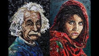 rien  ne se perd...cela vous donnera peut être des idées...cette "Artiste a du talent " (j'aime .)
vous reconnaitrez  au passage des peintres celebres...quel travail!!!

je remercie la personne qui m'a envoyé ces photos, je n'ai pas tout utilisé...
j'utilisais des fleurs   mais jamais des boutons, il faudra que j'essaie...