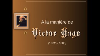 Voici quelques extraits des écrits de Victor Hugo... grand poète, grand humaniste. Beaucoup auront plaisir à retrouver cette pensée brillante, 
et d'autres à la redécouvrir...