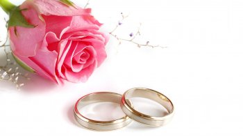 Citations sur le mariage sur fond de rose...
