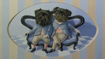 Notre ordissinaute Josette Roger nous présente ces deux compagnons à 4 pattes, et l'artiste qui a peint leur portrait. Magnifique ! 