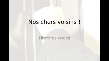 Voici partagé par JB le constat de petites embrouilles dans la guéguerre entre voisins dans les immeubles. Les réflexions ne sont pas de notre fait, nous les reproduisons. Et si le feuilleton "Nos chers voisins" nous amuse, dans la réalité c'est bien moins divertissant, bien que certains aient de l'humour.
Je confirme, ça existe dans ma résidence.
