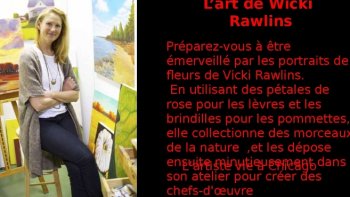 Une artiste  qui utilise  toutes les composantes  des  fleurs, pour réaliser des  portraits.....