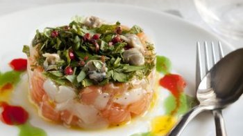 TARTARE DE SAUMON ET ST  JACQUES