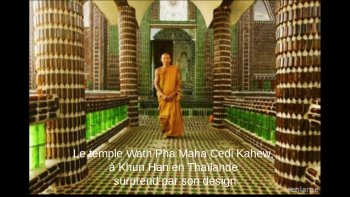 les moines en Thaïlande ont eu une idée géniale pour recycler les bouteilles vides... 

vous allez voir c'est très astucieux et intelligent, en même temps les villageois
dans les campagnes  participaient à la protection de la nature, d'une manière originale  et propre...
cela vous a t il donné des idées ?