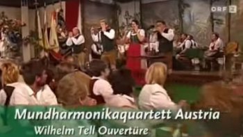 Mundharmonika-Quartett Austria - Wilhelm Tell Ouverture

pour égayer votre journée ,  débuter la semaine....et finir le mois dans la joie
je suis scotchée par tant de dextérité ...je suis "emballée " par cette musique ..

(mon petit harmonica de poche en est presque ridicule ......)