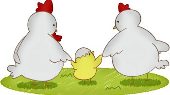 par ce diaporama je vais essayer de vous faire sourire.
Hommage aux coqs, aux poules et aux petits poussins, pour le plaisir de tous.
Avouez que je suis un Papa Poule pour les Ordissinautes.
J'ai été longtemps absent, je suis de retour dans ma cage à poules, et vous voyez:
J'ai recommencé à pondre, pour votre bonheur, j'espère ...