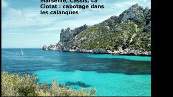 un  petit voyage virtuel vers les Calanques ensoleillées, un petit air de vacances à domicile..avec la complicité de Doris.