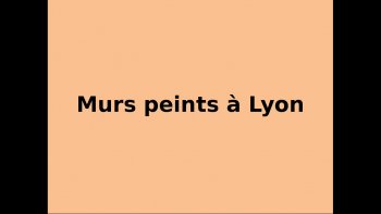 Voilà, je vous emmène à Lyon voir les murs peints de la ville... du moins, une partie !!!!
En partage avec Victoria...