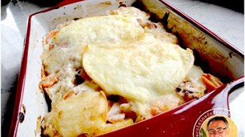 Chef minou concocte une délicieuse recette la TARTIFLETTE AUX LÉGUMES.